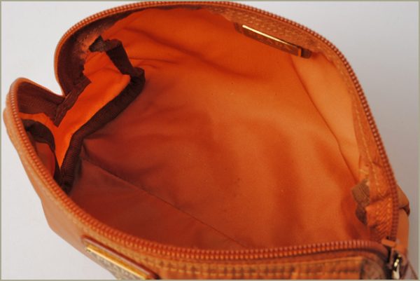 p 17 005 2 Prada Nylon Pouch Terracotta Brown