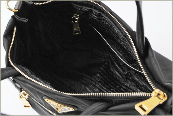 p 17 007 5 Prada 2Way Nylon Saffiano Handbag Nero