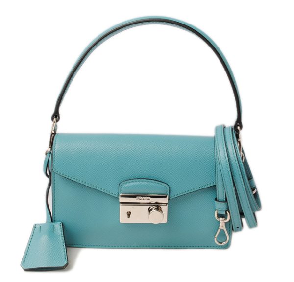 p 17 011 1 Prada Accessory Pouch Saffiano Turquoise Blue