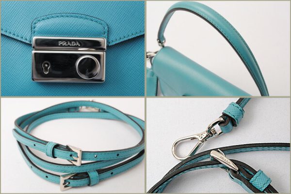 p 17 011 3 Prada LuSaffiano Accessory Pouch Turchese