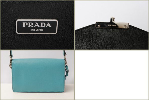 p 17 011 6 Prada LuSaffiano Accessory Pouch Turchese