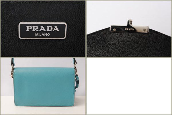 p 17 011 6 Prada Accessory Pouch Saffiano Turquoise Blue