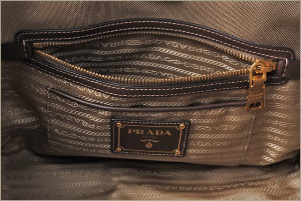 p 17 013 6 Prada 2Way Nylon Jacquard Handbag Corda Brucia Khaki