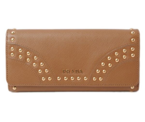 p 17 014 1 Prada Long Wallet Saffiano Caramel