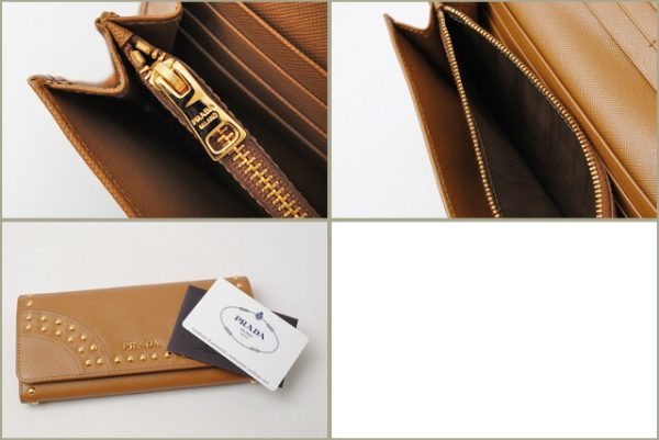 p 17 014 5 Prada Long Wallet Saffiano Caramel