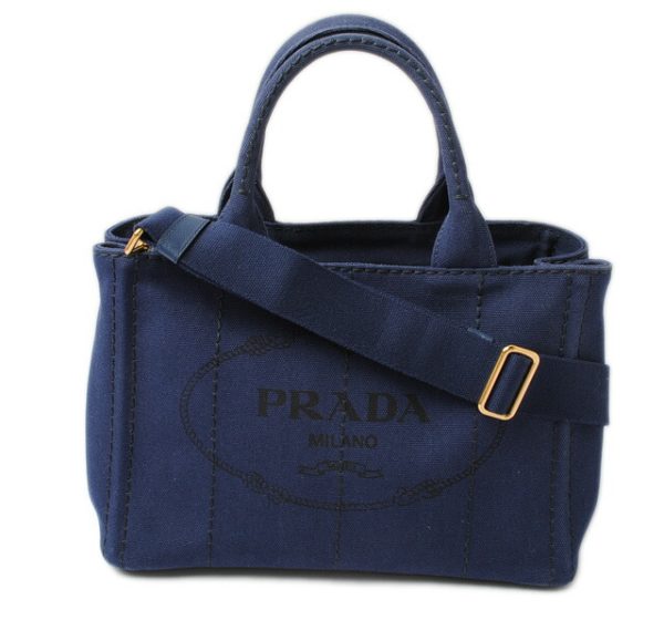 p 17 021 1 Prada 2Way Canapa Handbag Bluette