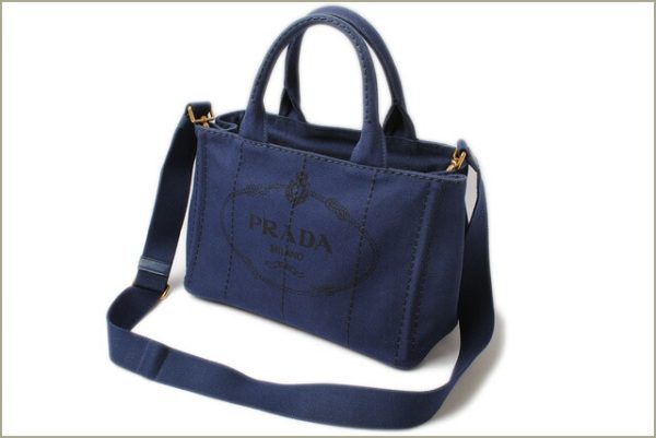 p 17 021 2 Prada 2Way Canapa Handbag Bluette