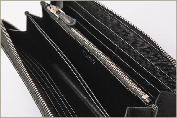 p 17 023 2 Prada Nylon Long Wallet Nero