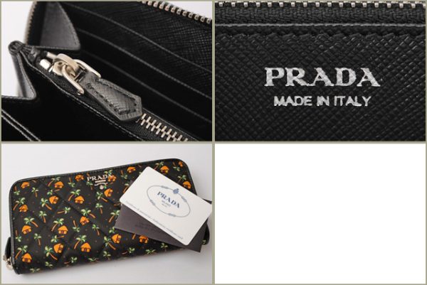 p 17 023 5 Prada Nylon Long Wallet Nero