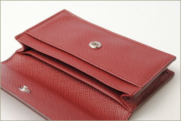 p 17 047 2 Prada Corner Saffiano Card Case Rubino