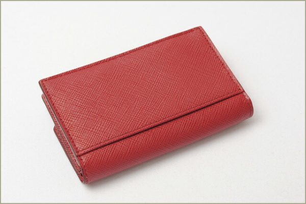 p 17 047 3 Prada Corner Saffiano Card Case Rubino