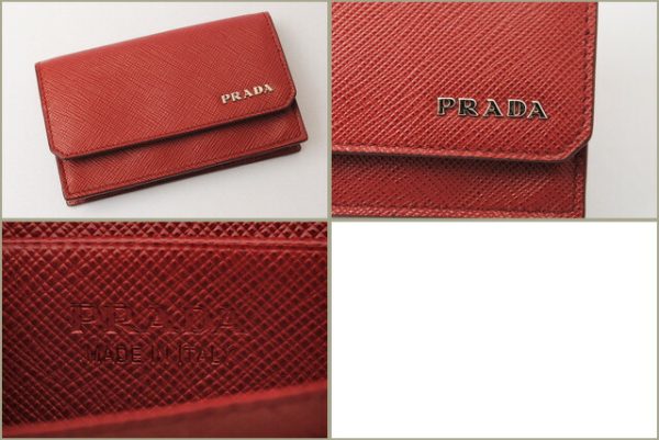 p 17 047 4 Prada Corner Saffiano Card Case Rubino