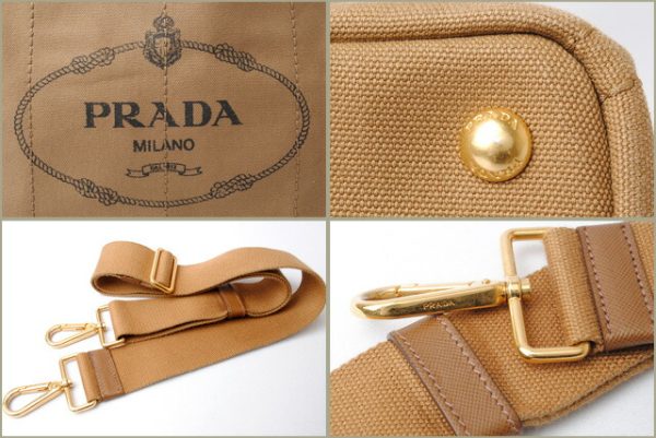 p 17 080 5 Prada Handbag Shoulder Bag 2Way Canapa Tabacco