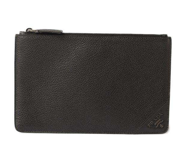 p 17 086 1 Prada Flat Pouch Saffiano Black