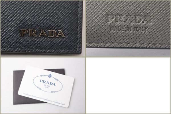 p 17 097 6 Prada Money Clip Folding Wallet Saffiano Baltico Mercuri