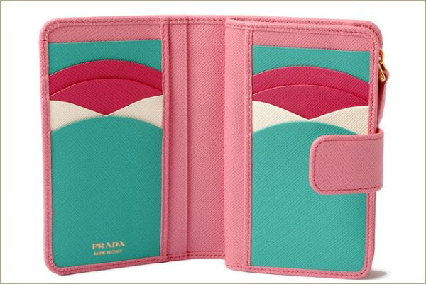 p 17 102 2 Prada Folding Wallet Saffiano Multic Begonia Fuxi