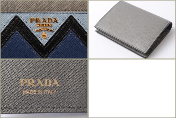 p 17 106 5 Prada Folding Wallet Saffiano Greche Black