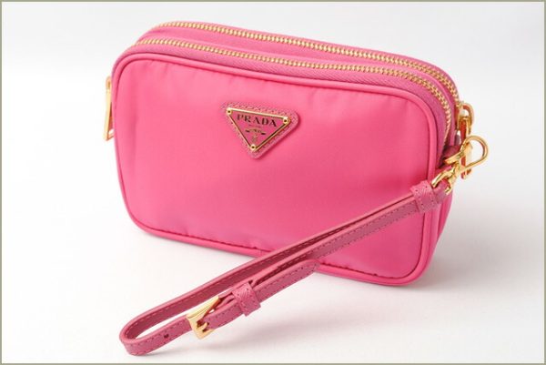 p 17 129 5 Prada Shoulder Bag Handbag Pouch Mini Bag Strap Tessuto Fuxia