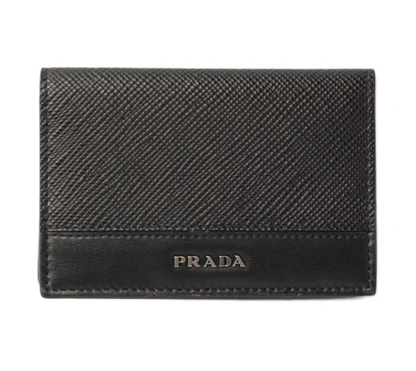 p 17 133 1 Prada Card Case Card Holder Saffiano Nero