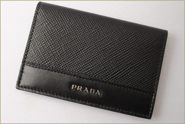 p 17 133 2 Prada Card Case Card Holder Saffiano Nero