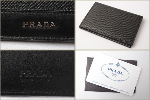 p 17 133 5 Prada Card Case Card Holder Saffiano Nero