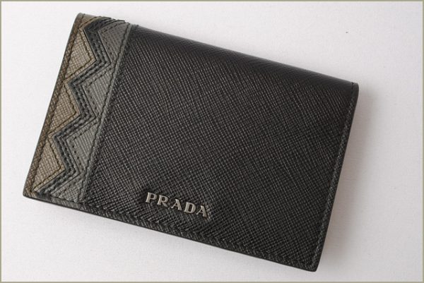 p 17 135 2 Prada Card Case Card Holder Saffiano Nero Mimetic