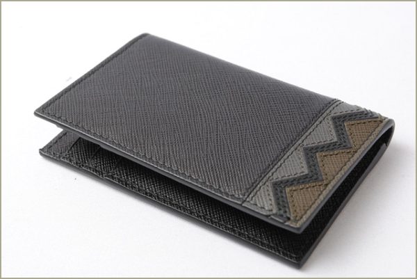 p 17 135 3 Prada Card Case Card Holder Saffiano Nero Mimetic