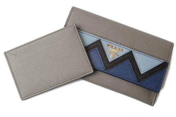 p 17 143 2 Prada Card Case Wallet Saffiano Greche Marmo Astral