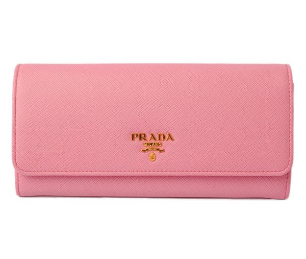 p 17 155 1 Prada Long Wallet Pass Case Saffiano Begonia