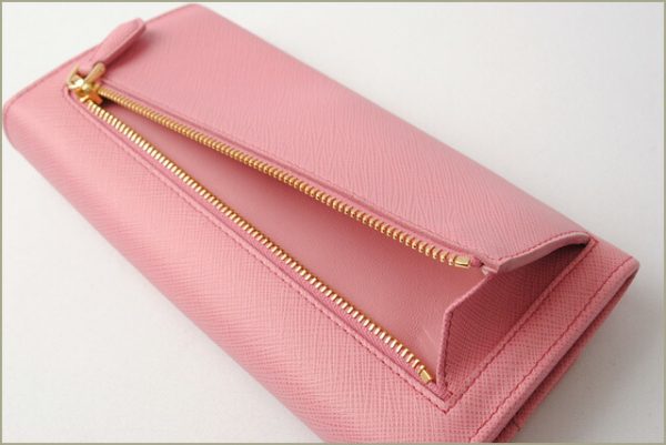 p 17 155 7 Prada Long Wallet Pass Case Saffiano Begonia