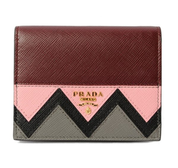 p 17 162 1 Prada Folding Wallet Saffiano Greche Bordeaux