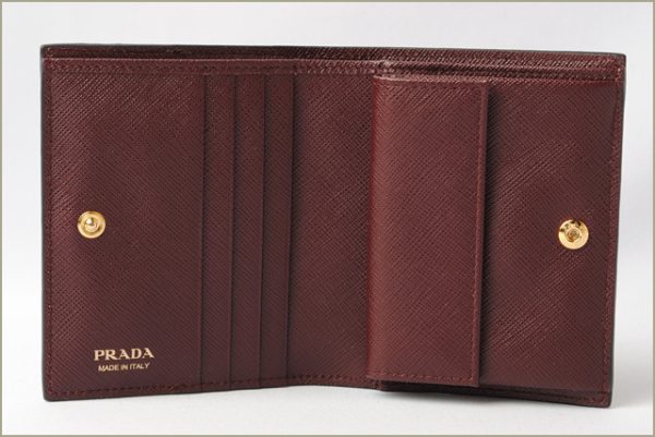 p 17 162 2 Prada Folding Wallet Saffiano Greche Granato Peta