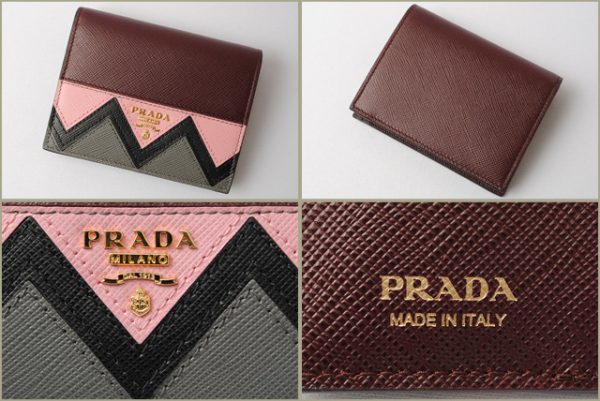 p 17 162 3 Prada Folding Wallet Saffiano Greche Granato Peta