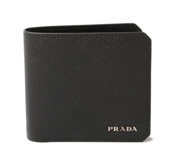 p 17 166 1 Prada Folding Wallet Saffiano Black