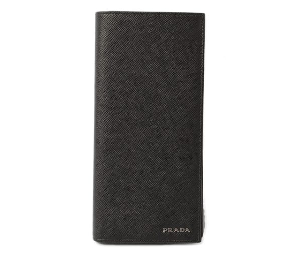 p 18 004 1 Prada Long Wallet Black