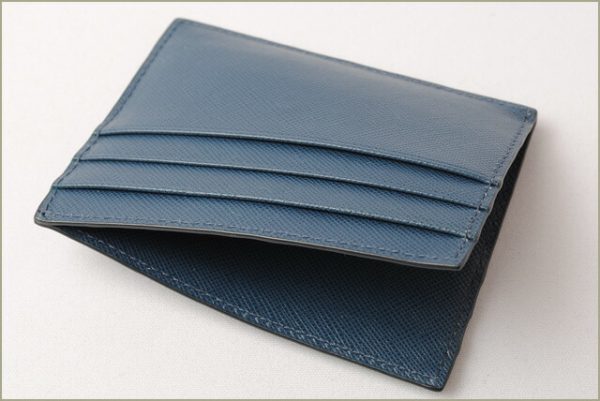 p 18 006 3 Prada Card Case Card Holder Saffiano Bluette