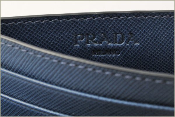 p 18 006 4 Prada Card Case Card Holder Saffiano Bluette