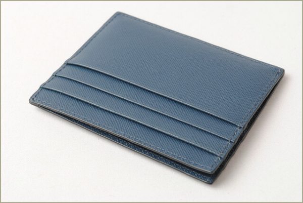 p 18 006 5 Prada Card Case Card Holder Saffiano Bluette