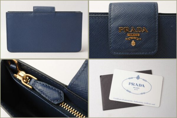 p 18 007 7 Prada Smartphone Case Pouch Saffiano Metal Bluette