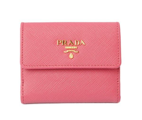 p 18 016 1 Prada Mini Wallet Folding Wallet Saffiano Peonia