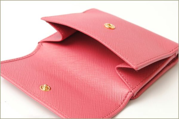 p 18 016 3 Prada Mini Wallet Folding Wallet Saffiano Peonia