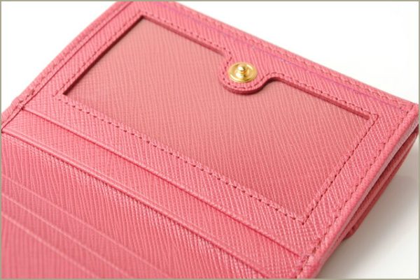 p 18 016 4 Prada Mini Wallet Folding Wallet Saffiano Peonia