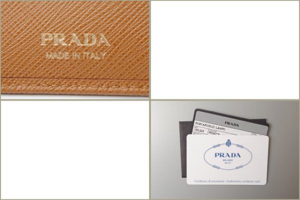 p 18 028 6 Prada Folding Wallet Saffiano Metal Caramel