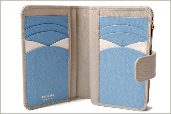 p 18 031 2 Prada Folding Wallet Saffiano Multi Black