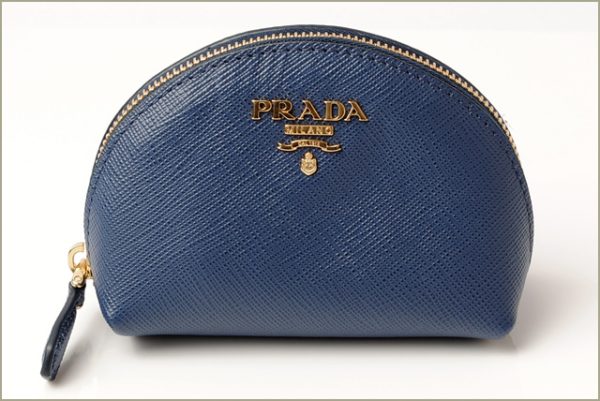 p 18 035 2 Prada Coin Case Saffiano Metal Bag Blue