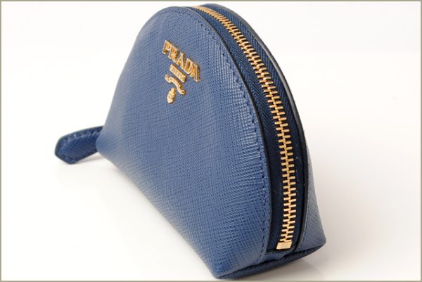 p 18 035 3 Prada Coin Case Saffiano Metal Bag Blue