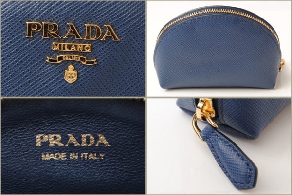 p 18 035 5 Prada Coin Case Saffiano Metal Bag Blue