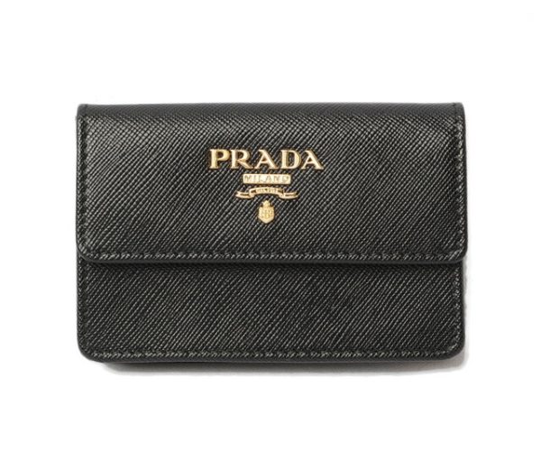 p 18 040 1 Prada Card Case Black