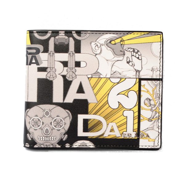 p 18 067 1 Prada Folding Wallet Comic Black