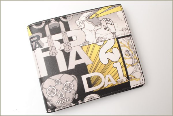 p 18 067 3 Prada Folding Wallet Comic Black